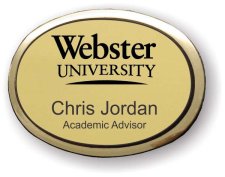 (image for) Webster University Executive Gold Oval Badge