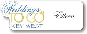 (image for) Weddings To Go Key West Shaped Badge