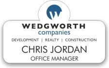 (image for) Wedgworth Construction Shaped White Badge