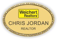 (image for) Weichert Realtors Gold Oval Bling Badge