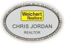 (image for) Weichert Realtors Silver Oval Bling Badge