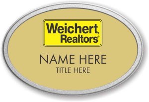 (image for) Weichert Realtors Gold Oval Pebbled Prestige Badge