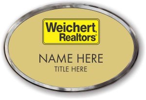 (image for) Weichert Realtors Gold Oval Polished Prestige Badge