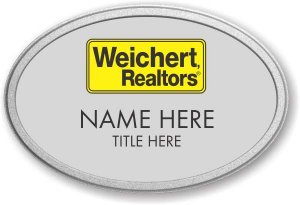 (image for) Weichert Realtors Silver Oval Pebbled Prestige Badge