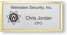 (image for) Weinstein Security, Inc. Executive Silver Gold Framed Badge