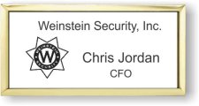 (image for) Weinstein Security, Inc. Executive White Gold Framed Badge