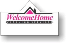 (image for) Welcome Home Cleaning Services White Shaped Logo Only Badge