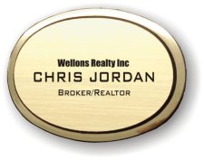 (image for) Wellons Realty Executive Oval Gold Badge