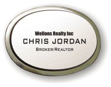 (image for) Wellons Realty Executive Oval Silver Badge