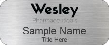 (image for) Wesley Pharmaceuticals Standard Silver Aluminum Name Badge