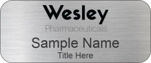 (image for) Wesley Pharmaceuticals Standard Silver Aluminum Name Badge