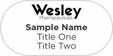 (image for) Olympia Pharmacy - Wesley Pharmaceuticals White Acrylic Oval Badge