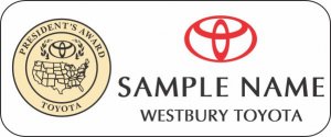 (image for) Westbury Toyota White Badge with Gold President\'s Award