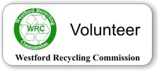 (image for) Westford Recycling Commission White Volunteer Badge