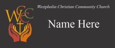 (image for) Westphalia Christian Community Church Standard Black Square Corner Badge