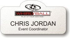 (image for) WhirlyBall Shaped Silver Badge