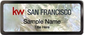 (image for) Keller Williams San Francisco Black Chrome White Mother of Pearl Badge