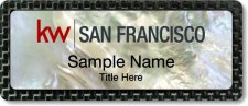 (image for) Keller Williams San Francisco White Mother of Pearl Carbon Badge