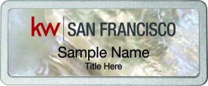 (image for) Keller Williams San Francisco White Mother of Pearl Pebbled badge