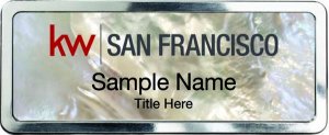 (image for) Keller Williams San Francisco White Mother of Pearl Polished badge