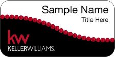 (image for) Keller Williams KW White/Black Swoosh Badge w/Red Jewels