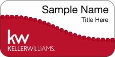 (image for) Keller Williams KW White/Red Swoosh Badge w/Red Jewels