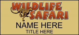 (image for) Wildlife Safari 2.75\" x 1.25\" Beveled Square Corners