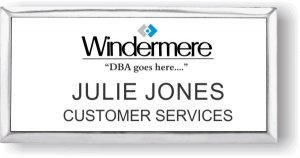 (image for) Windermere White Badge on Silver Frame