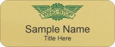 (image for) Wingstop Standard Gold Name Badge