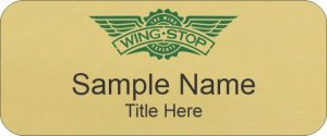 (image for) Wingstop Standard Gold Name Badge