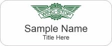 (image for) Wingstop Standard White Name Badge