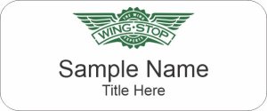 (image for) Wingstop Standard White Name Badge