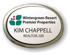 (image for) Wintergreen Resort Executive Oval Silver Badge
