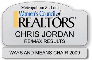 (image for) Women\'s Council of Realtors Silver Shaped Badge