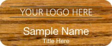 (image for) Custom Logo Zebrawood Badge