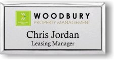 (image for) Woodbury Property Management Green Logo Executive Silver Badge