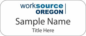 (image for) Worksource Oregon Standard White badge - B