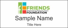 (image for) Williamsburg Regional Library Friends Standard White Square Corner badge