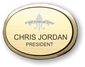 (image for) Wyatt Financial Group Gold Oval Executive Badge