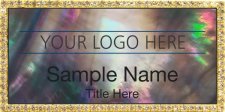 (image for) Custom Logo Gold Bling Black Pearl Badge