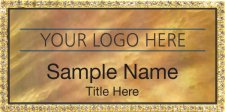 (image for) Custom Logo Gold Bling Gold Pearl Badge