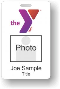 (image for) YMCA Purple/Red Photo ID Badge