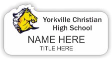 (image for) Yorkville Christian School Shaped White Badge