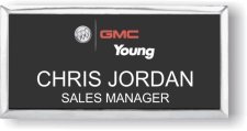 (image for) Young Buick GMC Executive Black Silver Framed Badge