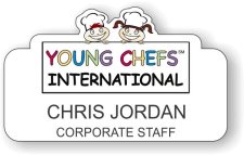 (image for) Young Chefs International Shaped White Badge