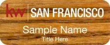 (image for) Keller Williams San Francisco Zebrawood Badge