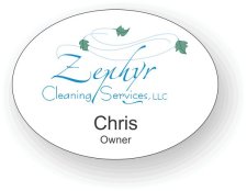(image for) Zephyr Cleaning Services, LLC White Oval Badge