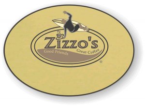 (image for) Zizzo\'s Coffee Logo Only Gold Oval Badge