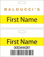 (image for) Balducci's Double Sided White HOURLY Minor Badge (ID Style)