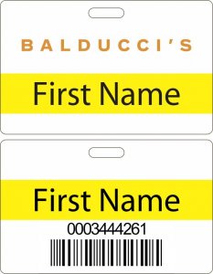 (image for) Balducci\'s Double Sided White HOURLY Minor Badge (ID Style)